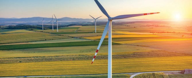Photograph of wind turbines
