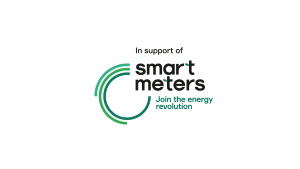 Smart Meters In support of Black green text and green dial on white OL 1